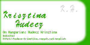 krisztina hudecz business card